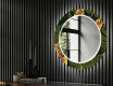 Specchi LED rotondo decorativi da parete per ingresso - Botanical Flowers #2