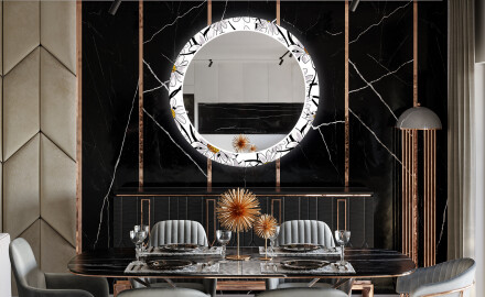 Specchio Decorativo Rotondo Retroilluminato a LED Per La Sala Da Pranzo - Chamomile