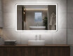 Specchio da parete moderno per bagno con luci L146