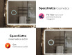 Specchio da parete moderno per bagno con luci L146 #8
