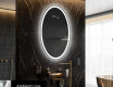 Ovale specchio moderno con luci LED - Verticale L227