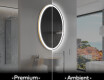 Ovale specchio moderno con luci LED - Verticale L227