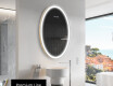 Ovale specchio moderno con luci LED - Verticale L227 #4