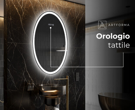 Ovale specchio moderno con luci LED - Verticale L227 #7