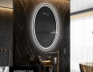 Ovale specchio moderno con luci LED - Verticale L228