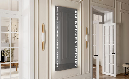 Specchio con luci grande da parete L38