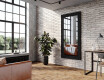 Verticale specchio rettangolare con cornice in legno L224 #7
