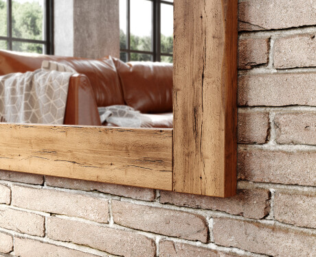 Verticale specchio rettangolare con cornice in legno L224 #2