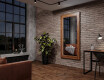 Verticale specchio rettangolare con cornice in legno L224 #5