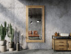 Verticale specchio rettangolare con cornice in legno L224 #6
