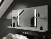 Appendiabiti con specchio con luci bagno con mensola L02 #11