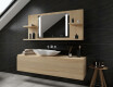 Appendiabiti con specchio con luci bagno con mensola L02 #12