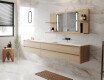 Appendiabiti con specchio con luci bagno con mensola L02 #5