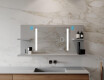 Appendiabiti con specchio con luci bagno con mensola L02 #9