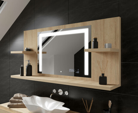 Specchio retroilluminato bagno con mensola L11
