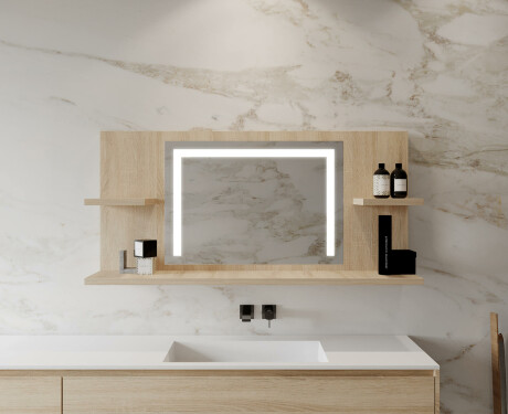 Specchio retroilluminato bagno con mensola L11 #10