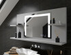 Specchio retroilluminato bagno con mensola L11 #11