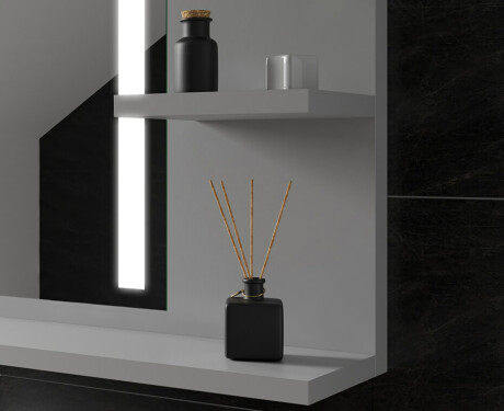 Specchio retroilluminato bagno con mensola L11 #6