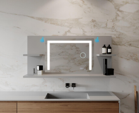 Specchio retroilluminato bagno con mensola L11 #9