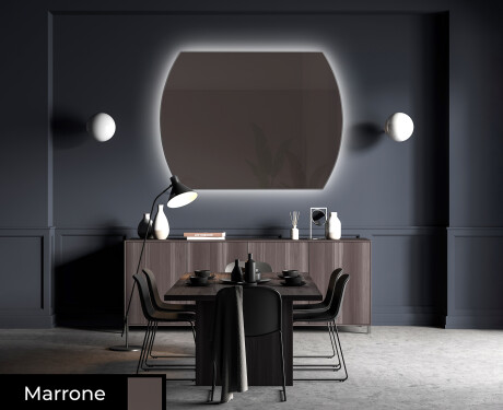 Arrotondati parete a specchio decorativi moderno L177 #4