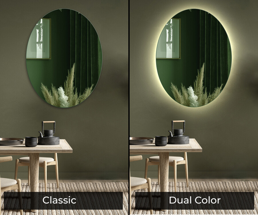 Specchio Ovale Per Bagno Cornice Color Rame