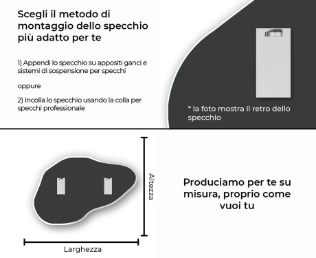 Irregolari specchio da parete moderno L180 #13