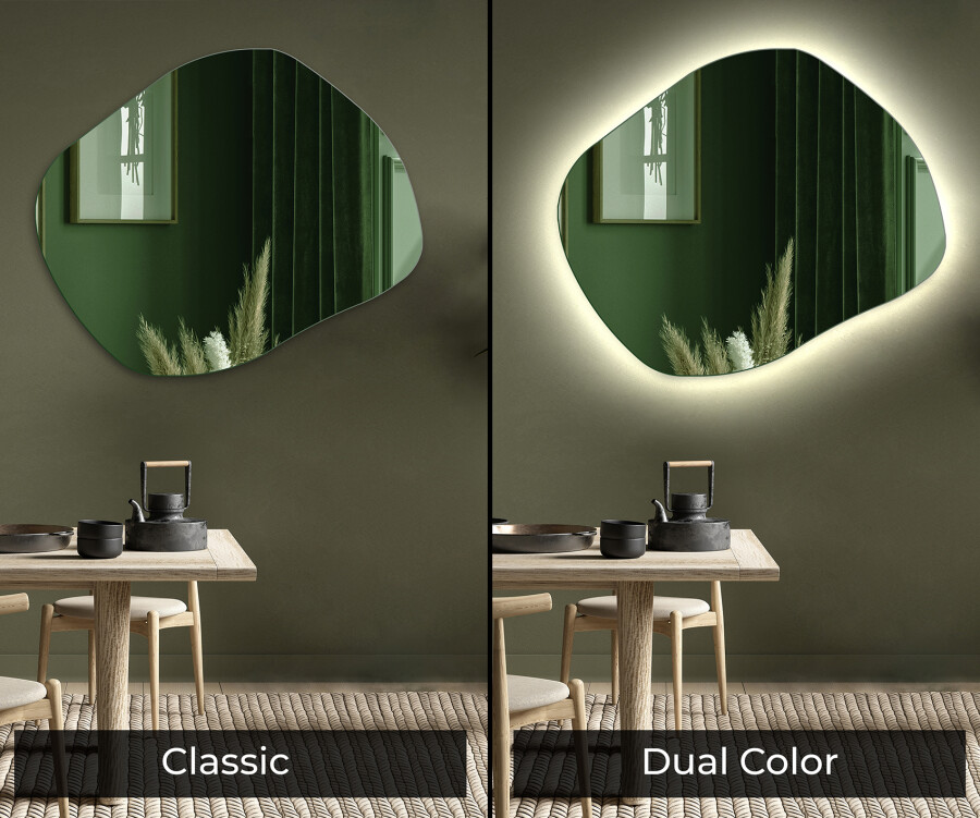 Artforma - Irregolari decorativi specchio da parete L181