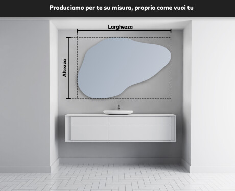 Specchio da bagno LED di forma irregolare P221 #3