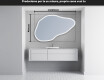 Specchio da bagno LED di forma irregolare P222 #5