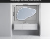 Specchio da bagno LED di forma irregolare P223 #5
