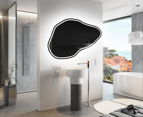 Specchio da bagno LED di forma irregolare P223 #9