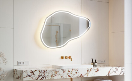 Specchio da bagno LED di forma irregolare P223