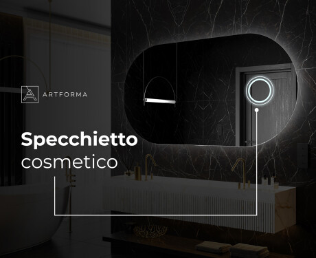 Ovale specchio moderno con luci LED L229 #5