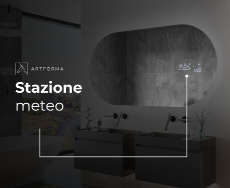 Ovale specchio moderno con luci LED L229 #7
