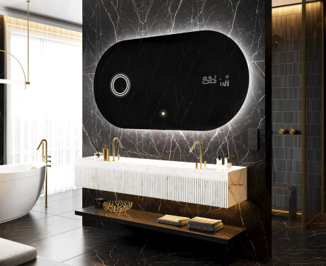 Ovale specchio moderno con luci LED L229 #10