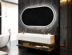 Ovale specchio moderno con luci LED L230
