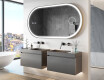 Ovale specchio moderno con luci LED L230