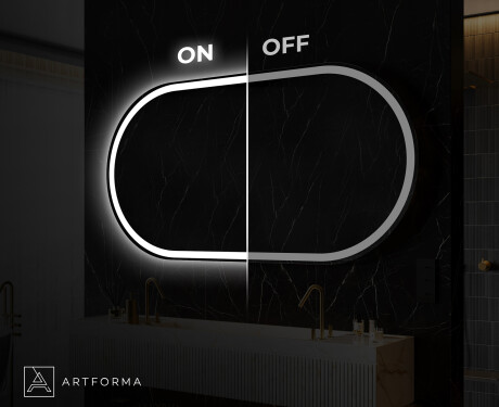 Ovale specchio moderno con luci LED L230 #3