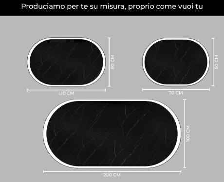 Ovale specchio moderno con luci LED L230 #4