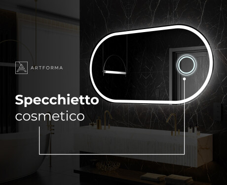 Ovale specchio moderno con luci LED L230 #5