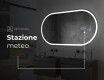 Ovale specchio moderno con luci LED L230 #7