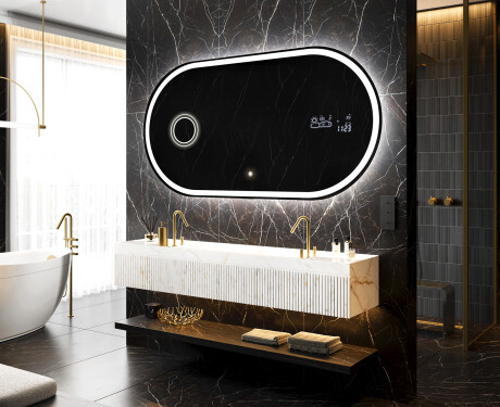 Ovale specchio moderno con luci LED L230 #10