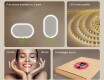 Specchio da bagno illuminato, bicolore, interruttore touch, tappetino riscaldante #6