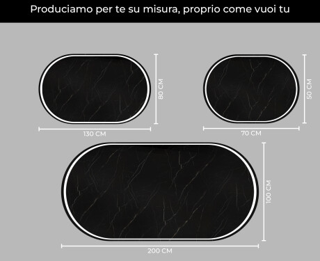 Ovale specchio moderno con luci LED L231 #4