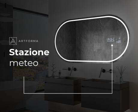 Ovale specchio moderno con luci LED L231 #7