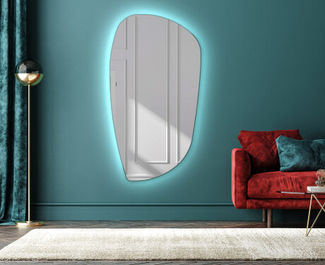 Specchio con luci grande da parete forme particolari I221 #1