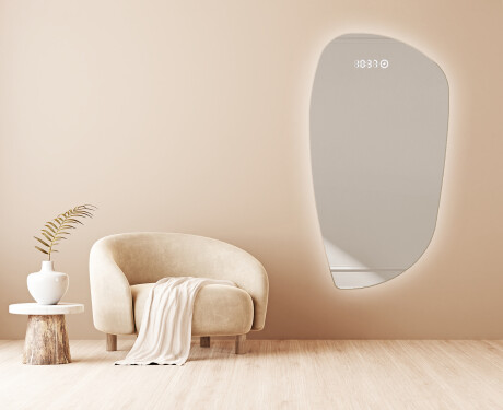 Specchio da bagno LED di forma irregolare I221 #4