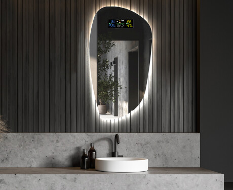 Specchio da bagno LED di forma irregolare I221 #6