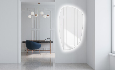 Specchio da bagno LED di forma irregolare I221