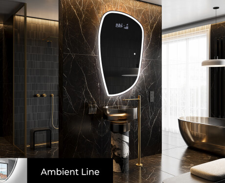 Specchio da bagno LED di forma irregolare I222